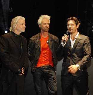 Dr Hermann Buehlbecker sole owner Lambertz Michael Reh Michael Pichler at the LAMBERTZ Fine Art calendar presentation in the Friedrichstadtpalast Berlin