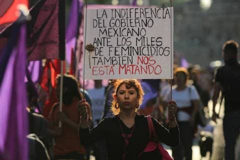 Bilder des Tages November 26, 2017 - Mexico City, Mexico - Women march marking the International Day for the Elimination of Violence against Women, in Mexico City, Saturday, Nov. 25, 2017. They are demanding justice in the face of the many missing and murder cases against women, that have not been resolved by Mexican authorities. Mexico City Mexico  - ZUMAn230 20171126_zaa_n230_002 Copyright: xEmilioxEspejelx