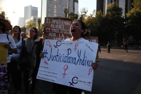 November 26, 2017 - Mexico City, Mexico - Women march marking the International Day for the Elimination of Violence against Women, in Mexico City, Saturday, Nov. 25, 2017. They are demanding justice in the face of the many missing and murder cases against women, that have not been resolved by Mexican authorities. Mexico City Mexico  - ZUMAn230 20171126_zaa_n230_006 Copyright: xEmilioxEspejelx