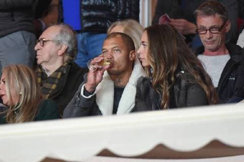 Tina Green, Jeremy Meeks et Chloe Green - Monaco vs Paris SG CELEBRITES : Monaco vs Paris SG - Ligue 1 Conforama - 26 11 2017 lioneLURMAN PANORAMIC 