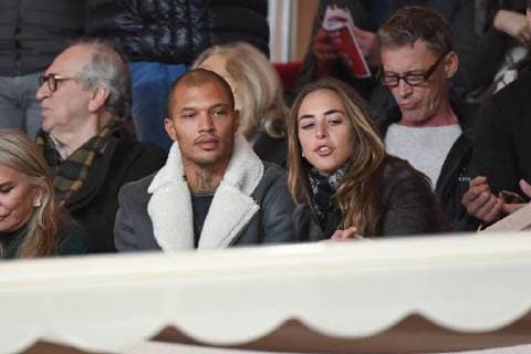 Tina Green, Jeremy Meeks et Chloe Green - Monaco vs Paris SG CELEBRITES : Monaco vs Paris SG - Ligue 1 Conforama - 26 11 2017 lioneLURMAN PANORAMIC 