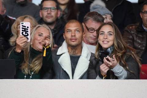 Tina Green, Jeremy Meeks et Chloe Green - Monaco vs Paris SG CELEBRITES : Monaco vs Paris SG - Ligue 1 Conforama - 26 11 2017 lioneLURMAN PANORAMIC 