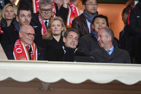 Nicolas Sarkozy - Vadim Vasilyev - Monaco vs Paris SG CELEBRITES : Monaco vs Paris SG - Ligue 1 Conforama - 26 11 2017 lioneLURMAN PANORAMIC 