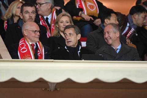 Nicolas Sarkozy - Vadim Vasilyev - Monaco vs Paris SG CELEBRITES : Monaco vs Paris SG - Ligue 1 Conforama - 26 11 2017 lioneLURMAN PANORAMIC 