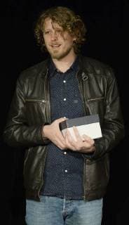 Norwegian playwright Fredrik Brattberg received the Ferdinand Vanek Award for The Position drama, in Prague, Czech Republic, on November 26, 2017. (CTKxPhoto OndrejxDeml) CTKPhotoP201711260653901  dml 003K
