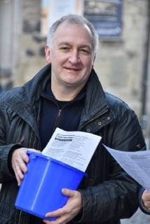 the inventor of the Mitsinginitiative Georg Hinz posing on 28 11 2017 in Cologne at the press conference to lose mer sing lets sing Mitsingkonzert in Cologne Gürzenich