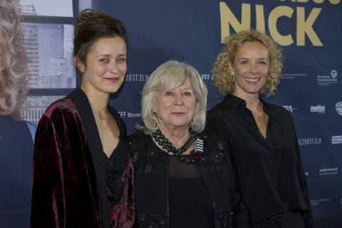 from left Tinka FUERST Prince Actress Margarethe von TROTTA Germany Director Katja RIEMANN Germany Red carpet actress Red Carpet Show Film premiere Forget about Nick 28 11 2017 at Lichtburg in Essen