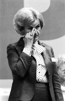 Wahlparteitag der SPD 1980 DEU, Deutschland, Essen: Wahlparteitag der SPD am 09.06.1980 in Essen. Antje Huber DEU, Germany, Essen: Election Party Conference of the SPD on June 9, 1980 in Essen. NRW