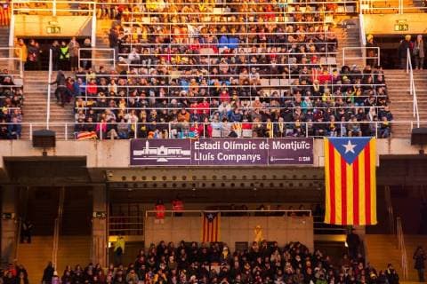 BARCELONA, SPAIN 2nd of DECEMBER. Concert to collect moeny for the political prisioners organized by Assamblea NAcional Catalana in Olyimpic Stadium Lluis Companys Cordon Press  MarcxGonzalezx xAFP7 Concert for freedom in Catalonia, Spain, Dec 02th 2017
