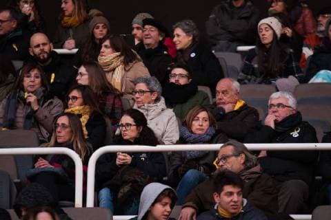 BARCELONA, SPAIN 2nd of DECEMBER. Carme Forcadell, ex preisdent of Catalan Parlaiment during the Concert to collect moeny for the political prisioners organized by Assamblea NAcional Catalana in Olyimpic Stadium Lluis Companys Cordon Press  MarcxGonzalezx xAFP7 Concert for freedom in Catalonia, Spain, Dec 02th 2017
