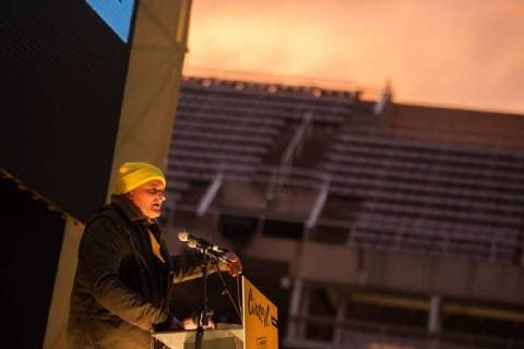 BARCELONA, SPAIN 2nd of DECEMBER. Concert to collect moeny for the political prisioners organized by Assamblea NAcional Catalana in Olyimpic Stadium Lluis Companys Cordon Press  MarcxGonzalezx xAFP7 Concert for freedom in Catalonia, Spain, Dec 02th 2017