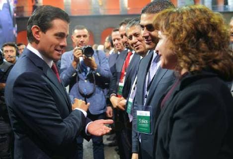 December 2, 2017 - Mexico, Mexico, MEXICO - President Enrique Pena Nieto meets with government employees and public servants on Saturday December 2, 2017 in the National Palace in Mexico City to highlight his government accomplishments and to reiterate his goals for next year, which is his last year. Mexico MEXICO - ZUMAp124 20171202_zaa_p124_003 Copyright: xGustavoxCamachox