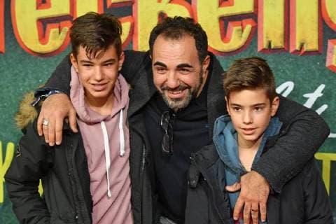 Adnan MARAL actor with his sons world premiere BURG SCHRECKENSTEIN red carpet red carpet on 03 12 2017