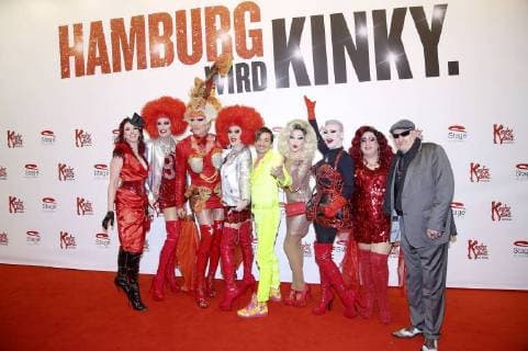 Olivia Jones with her team at the German premiere of the musical Kinky Boots at the Operettenhaus Hamburg 03 12 2017 Foto:xgbrcix xFuturexImage
