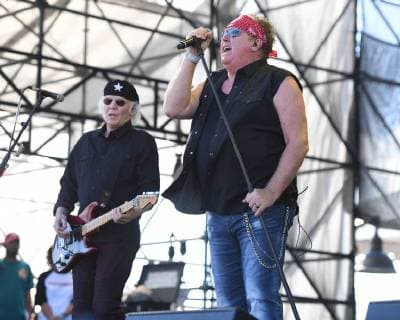 FORT LAUDERDALE BEACH, FL - DECEMBER 03: Paul Dean and Mike Reno of Loverboy perform during The Riptide Music Festival on December 3, 2017 in Fort Lauderdale Beach Florida. Copyright: xmpi04x