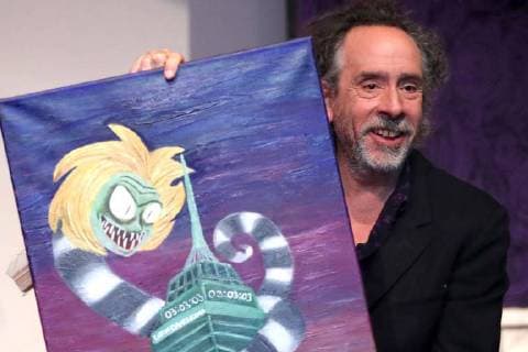 December 4, 2017 - EUM20171204ESP20.JPG.CIUDAD DE MEXICO CinemaCine-Tim Burton.- El cineasta, escritor y disenador estadounidense Tim Burton, durante una conferencia con medios de comunicacion para presentar su exposicion El mundo de Tim Burton , en el Museo Franz Mayer, el lunes 4 de noviembre de 2017. Foto: Agencia EL UNIVERSALBerenice FregosoEVZ.  - ZUMAu78_ 20171204_zaf_u78_090 Copyright: xElxUniversalx