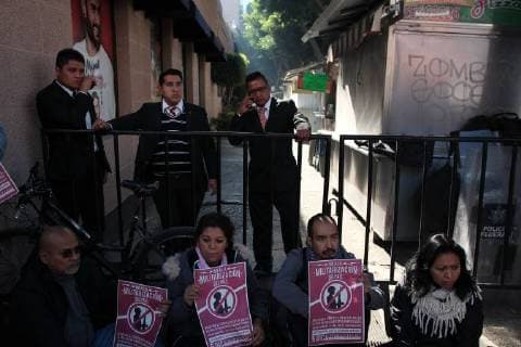 December 5, 2017 - Mexico City, Mexico - Portrait of a young activist injured during the protest against a law that militarizes crime fighting in the country outside the Senate, Mexico City, Mexico, December 5, 2017. Mexico City Mexico  - ZUMAn230 20171205_zaa_n230_555 Copyright: xEmilioxEspejelx