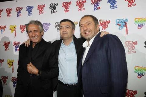 RICHARD ANCONINA THOMAS LANGMANN PATRICK TIMSIT NEWS: Avant premiere STARS 80, La suite - Paris - 05 12 2017 CleaCastel Panoramic 