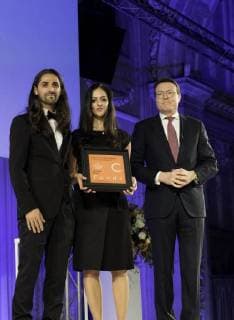 06-12-2017 Amsterdam Prince Constantijn with L art Rue from Tunesia during the Prince Claus award 2017 in Amsterdam. Brazilian filmmaker and rights activist Vincent Carelli and the Chinese designer new media and environmental activist Ma Jun received the award.  Copyright: xPPE NIEBOERx