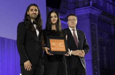 06-12-2017 Amsterdam Prince Constantijn with L art Rue from Tunesia during the Prince Claus award 2017 in Amsterdam. Brazilian filmmaker and rights activist Vincent Carelli and the Chinese designer new media and environmental activist Ma Jun received the award.  Copyright: xPPE NIEBOERx
