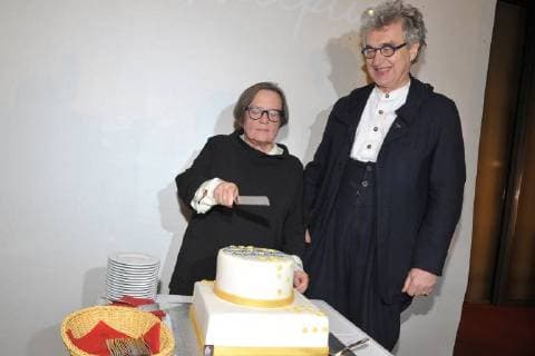 Agniezka Holland Chairwoman EFA Board Wim Wenders 30th European Film Award EFA Birthday Party at the Academy of Sciences in Berlin on 08 12 2017