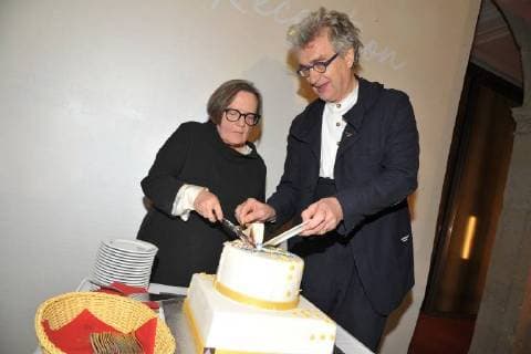 Agniezka Holland Chairwoman EFA Board Wim Wenders 30th European Film Award EFA Birthday Party at the Academy of Sciences in Berlin on 08 12 2017