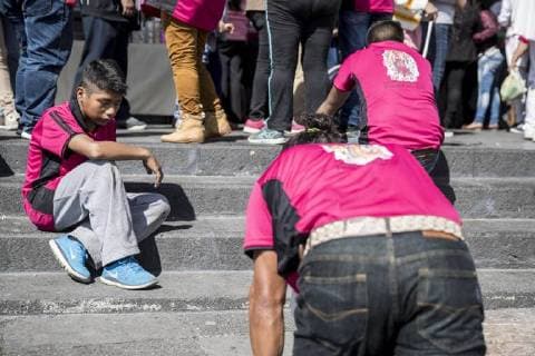 December 8, 2017 - EUM20171208NAC63.JPG.CIUDAD DE MEXICO ReligionReligion-Peregrinos.- Arribo de peregrinos a la Basilica de Guadalupe, 8 de diciembre de 2017, en la vispera del dia de La morenita del Tepeyac . Foto: Agencia EL UNIVERSALCristopher Rogel BlanquetJMA.  - ZUMAu78_ 20171208_zaf_u78_114 Copyright: xElxUniversalx