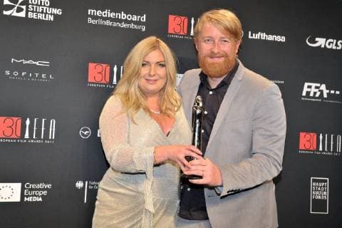Dorota Kobiela Hugh Welchmann Best Animated Film Arriving at the Red Carpet 30 Years European Film Awards EFA at the Haus der Berliner Filmfestspiele on 09 12 2017