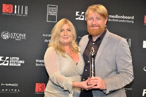 Dorota Kobiela Hugh Welchmann Best Animated Film Arriving at the Red Carpet 30 Years European Film Awards EFA at the Haus der Berliner Filmfestspiele on 09 12 2017