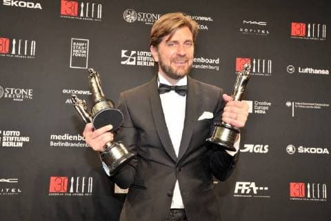 Ruben Oestlund Prize winner best film best comedy The arrival on the red carpet 30 years European Film Awards EFA at the Haus der Berliner Filmfestspiele on 09 12 2017