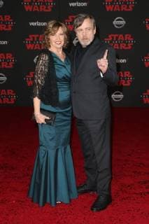 LOS ANGELES, CA - DECEMBER 9: Marilou York and Mark Hamill at the World Premiere of LucasfilmÕs Star Wars: The Last Jedi at The Shrine Auditorium in Los Angeles, California on December 9, 2017. Copyright: xFayexSadoux