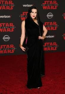 LOS ANGELES, CA - DECEMBER 9: Dita Von Teese at the World Premiere of LucasfilmÕs Star Wars: The Last Jedi at The Shrine Auditorium in Los Angeles, California on December 9, 2017. Copyright: xFayexSadoux