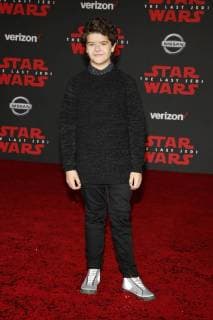Gaten Matarazzo at the Star Wars The Last Jedi movie premiere on 9 12 2017 in Los Angeles Star Wars The Last Jedi World Premiere in Los Angeles 2017