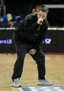 20171209 1 BBL FCB basketball vs giant Ludwigsburg Audi Dome Muenchen basketball sport in the picture singer Bausa