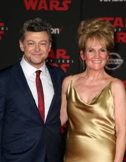 LOS ANGELES, CA - DECEMBER 9: Andy Serkis, Lorraine Ashbourne, at Premiere Of Disney Pictures And Lucasfilm s Star Wars: The Last Jedi at Shrine Auditorium in Los Angeles, California on December 9, 2017. Copyright: xFayexSadoux