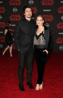 LOS ANGELES, CA - DECEMBER 9: Adam Driver, Joanne Tucker, at Premiere Of Disney Pictures And Lucasfilm s Star Wars: The Last Jedi at Shrine Auditorium in Los Angeles, California on December 9, 2017. Copyright: xFayexSadoux