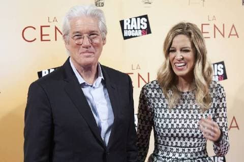 Richard Gere with girlfriend Alejandra Silva at the premiere of the movie La cena The Dinner at Cine Vapitol Madrid 11 12 2017 Richard Gere with girlfriend Alejandra Silva  Foto:xDyDxFotografosx xFuturexImage