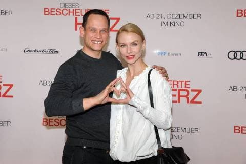 Vincent Kiefer with wife Masha Tokareva special screening for the premiere of this shrewd heart after a true story at the Kino Zoo Palast in Berlin am 12 12 2017