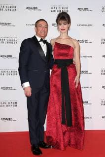 Lancement de la serie Jean Claude Van Johnson au cinema le Grand Rex a Paris. Photo: Laurent Guerin E Press Photo Jean Claude Van Damme;Kat Foster Paris France  566112