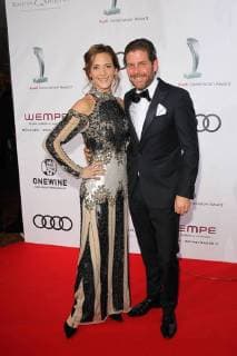 Philip Greffenius with wife Evelyne Audi Generation Award 2017 at Hotel Bayerischer Hof in Munich on 13 12 2017