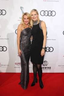 Sonja Kiefer with Nina Ruges Audi Generation Award 2017 at the Hotel Bayerischer Hof in Munich on 13 12 2017