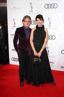 Percy Hoven with wife Silvia Laubbacher Audi Generation Award 2017 at Hotel Bayerischer Hof in Munich on 13 12 2017