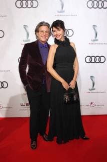 Percy Hoven with wife Silvia Laubbacher Audi Generation Award 2017 at Hotel Bayerischer Hof in Munich on 13 12 2017