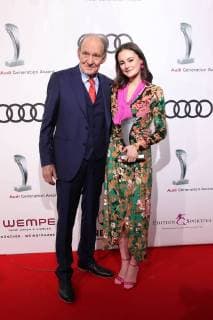 Michael Mendl Lea van Acken 2017 Audi Generation Award at the Hotel Bayerischer Hof in Munich on 13 12 2017