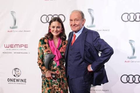 Michael Mendl Lea van Acken 2017 Audi Generation Award at the Hotel Bayerischer Hof in Munich on 13 12 2017