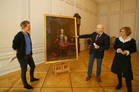 Portrait of Elector Carl Theodor Mannheim 14 12 17 Barockschloss Mannheim The future ruler at the age of eight The rare portrait of the later