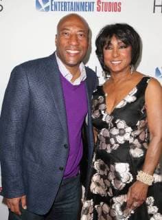 BEVERLY HILLS, CA - DECEMBER 14: Byron Allen, Carolyn Folks, at Premiere Of Entertainment Studios Motion Pictures Hostiles at Samuel Goldwyn Theater, In Beverly Hills, California on December 14, 2017. Copyright: xFayexSadoux