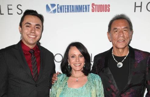 BEVERLY HILLS, CA - DECEMBER 14: Kholan Studi, Maura Dhu Studi, Wes Studi, at Premiere Of Entertainment Studios Motion Pictures Hostiles at Samuel Goldwyn Theater, In Beverly Hills, California on December 14, 2017. Copyright: xFayexSadoux