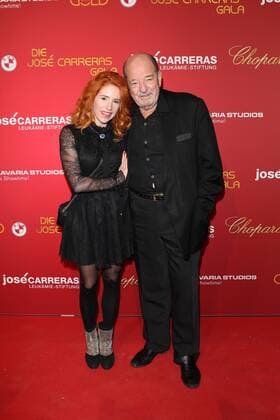 Ralph Siegel with girlfriend Laura Kaefer JosŽ Carreras Gala 2017 at Bavaria Filmstadt Geiselgasteig on 14.12.2017