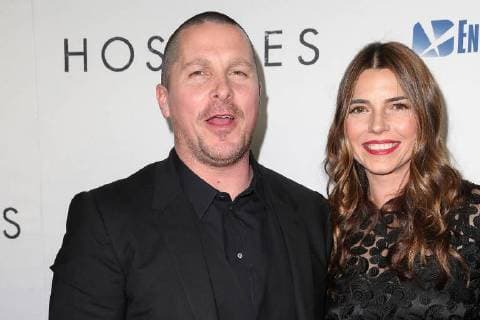 Christian Bale and his wife Sibi Blazic at the Hostiles Film Premiere on 14 12 2017 in Beverly Hills Los Angeles Hostiles movie premiere in Los Angeles 2017